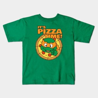 Michaelangelo Pizza Time Kids T-Shirt